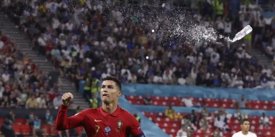 Jubelt über sein 109. Tor für Portugal: Christiano Ronaldo. Foto: Bernadett Szabo/Reuters Pool/AP/dpa