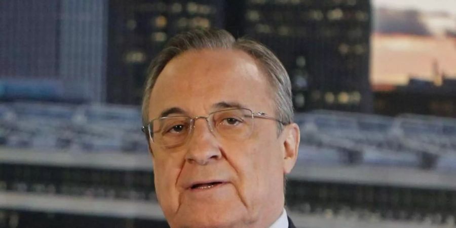 Real Madrids Präsident Florentino Perez wurde am FIFA-Sitz in Zürich zum WFCA-Präsidenten gewählt. Foto: Javier Lopez/epa/dpa