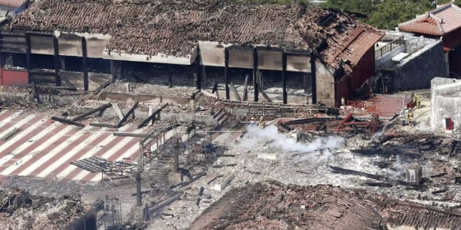 Die zum Weltkulturerbe gehörende Shuri Burg in Japan ist einem Brand zum Opfer gefallen. Foto: kyodo/dpa
