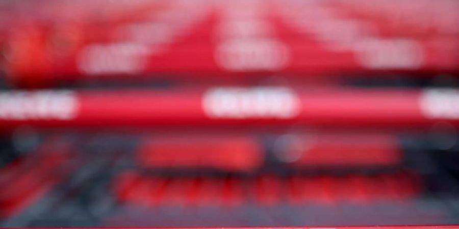 Einkaufswagen vor einem Rewe-Markt. Foto: Oliver Berg/dpa/Illustration