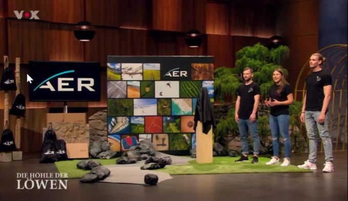 Die Firmengründer von «AER» geben alles, um die Löwen zu überzeugen! io