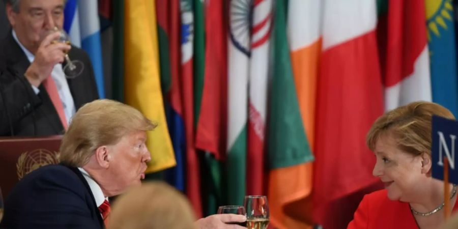 Trump und Merkel am Dienstag am UN-Sitz in New York