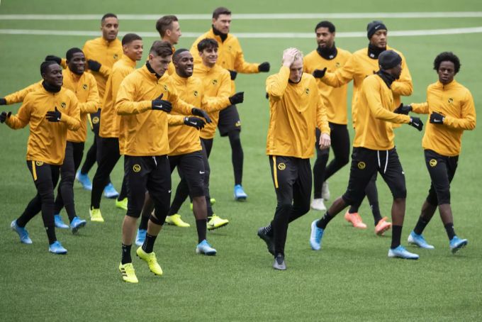 YB beim Abschlusstraining. YB