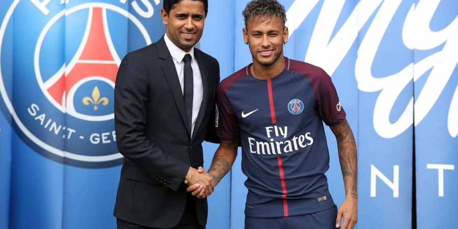 Mächtiger Vorstandschef von Paris Saint-Germain: Nasser al-Chelaifi (l).