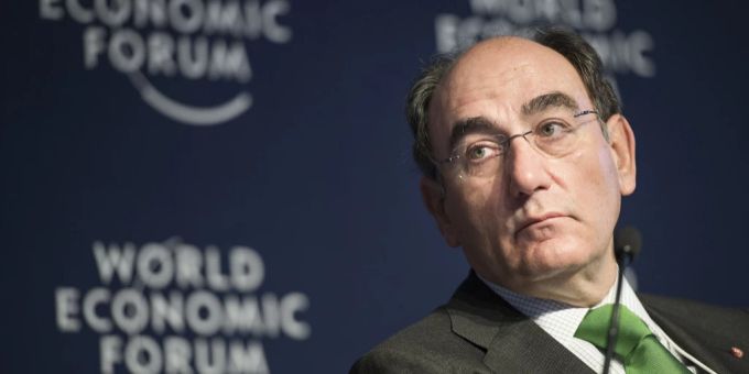 Ignacio Galán, CEO von Iberdrola, spricht am WEF in Davos 2017. iberdrola