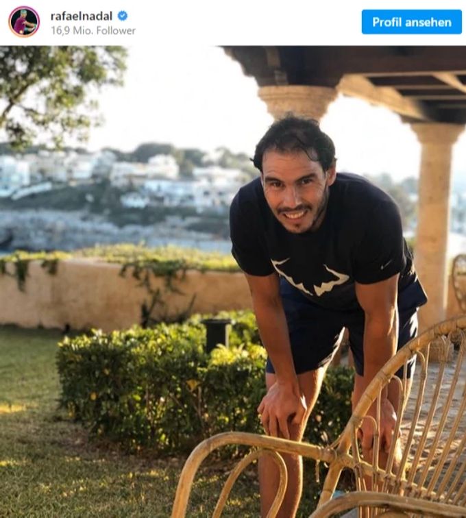 Rafa Nadal in seiner Villa in Porto Cristo/Mallorca. Rafael Nadal