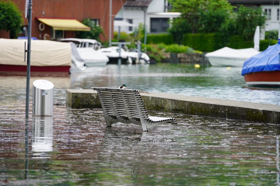 Steckborn im Kanton Thurgau stand unter Wasser.