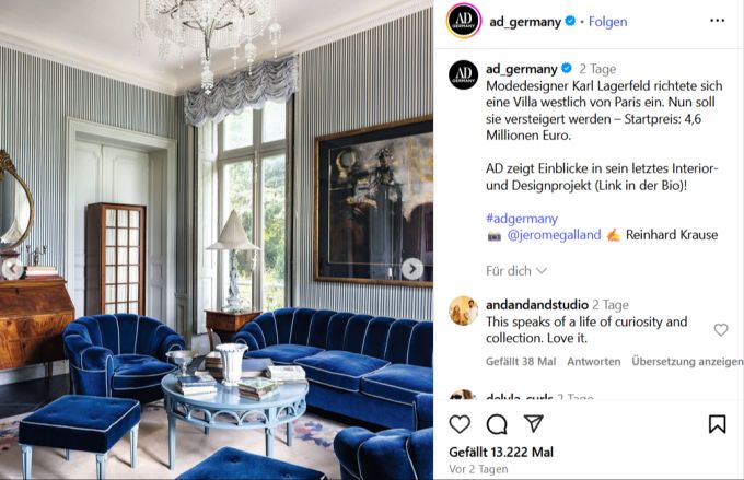 Auch hier lässt es sich gut entspannen. karl lagerfelds