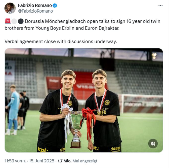 Verlassen die Zwillinge Erblin und Euron Bajraktar YB in Richtung Deutschland? YB