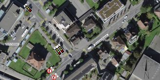 Für sechs Wochen - Stans NW testet zwei Ampeln gegen Postauto-Staus