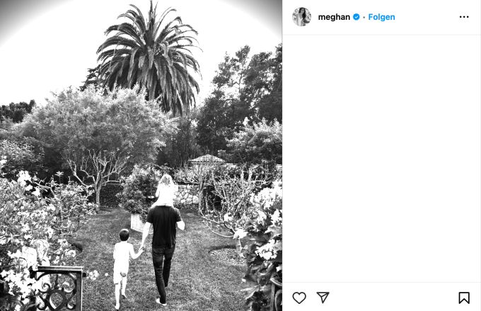 Meghan hat ein neues Bild ihrer Familie gepostet. Meghan
