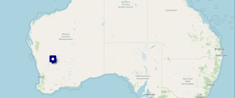 Vermisste Karte Australien