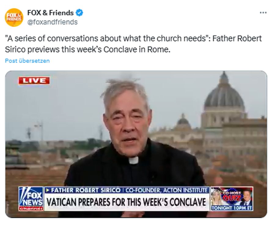 Priester Robert Sirico ist als Experte im Vatikan im Einsatz.