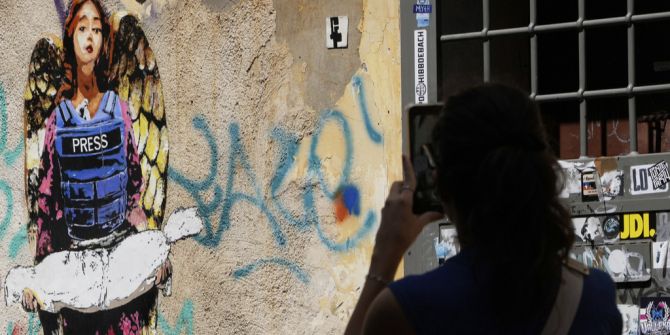 Gaza Kunst zur Pressefreiheit