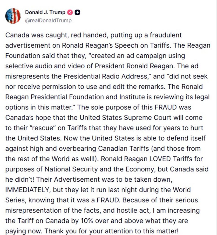 Trump Kanada Werbeclip Posting