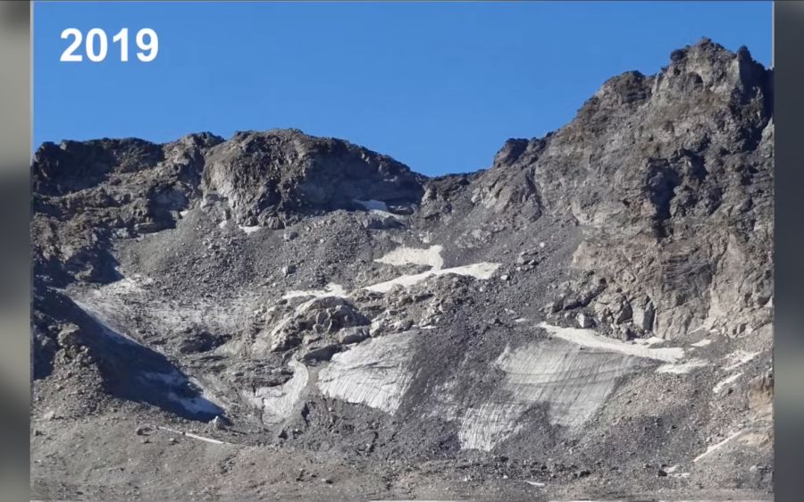 Und im Jahr 2019 war der Pizolgletscher praktisch schon weg.