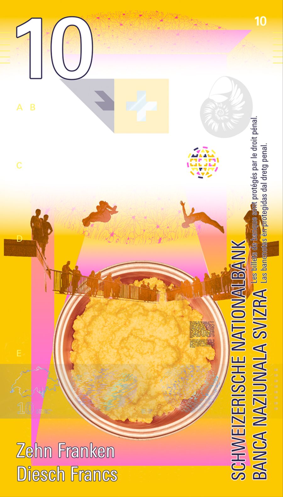 Hier gibt es die zwölf Varianten der 10er-Noten (Vorderseite): Variante A.