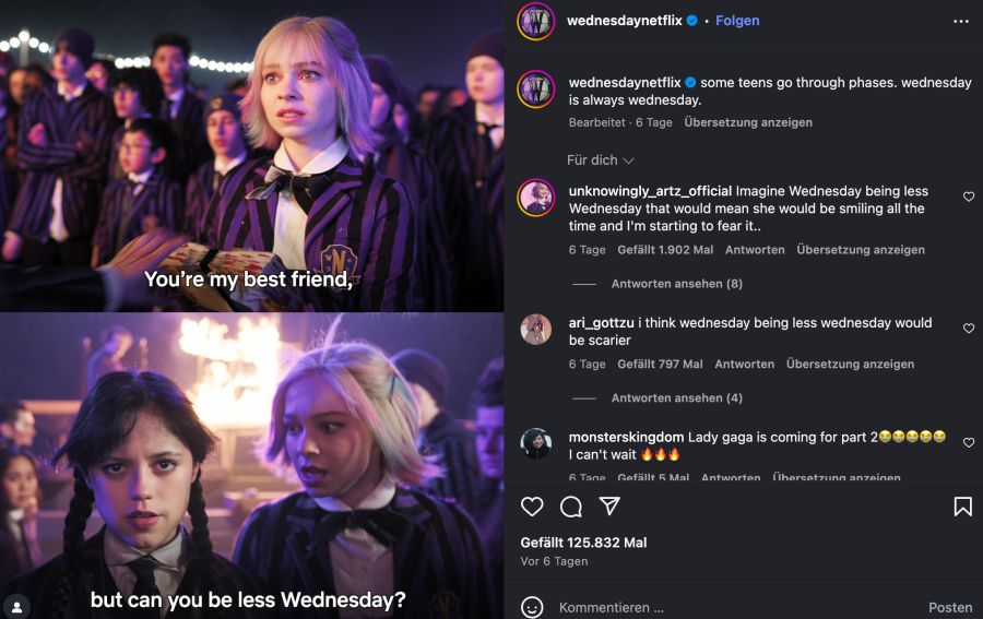 wednesday netflix
