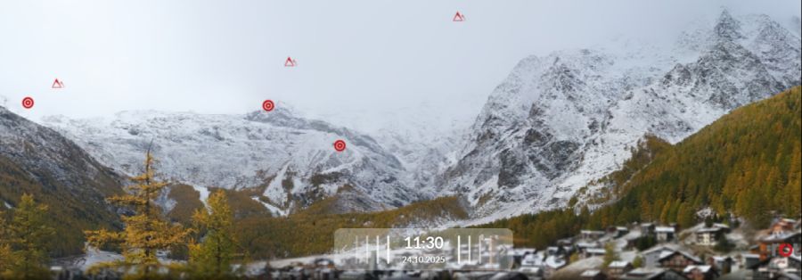 Auch in Saas Fee VS (auf 1800 Metern) liegt ein erster Hauch von Weiss.