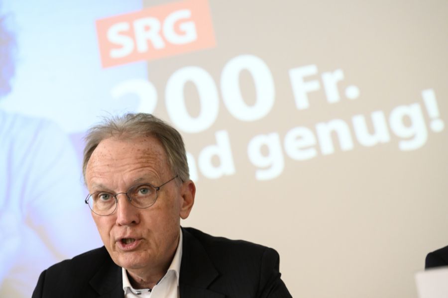 Hans-Ulrich Bigler, Mitglied im Initiativ-Komitee der Halbierungsinitiative, bezeichnet die Diskussion um die SRG-Löhne als Scheindebatte.