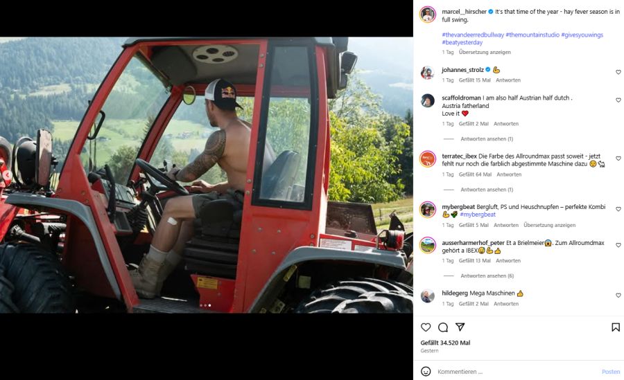 «Es ist wieder so weit», schreibt er zu seinem Instagram-Post.