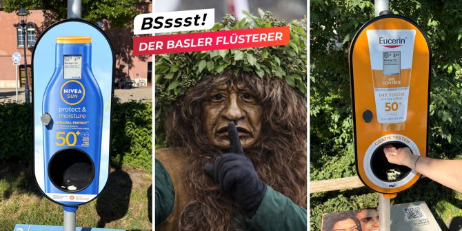 Gratis-Sonnenschutz am Rheinufer