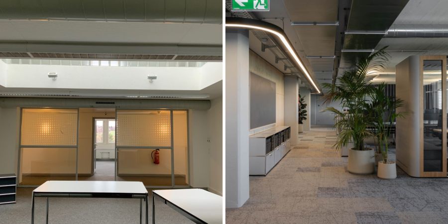 Vorher (links), nachher (rechts).