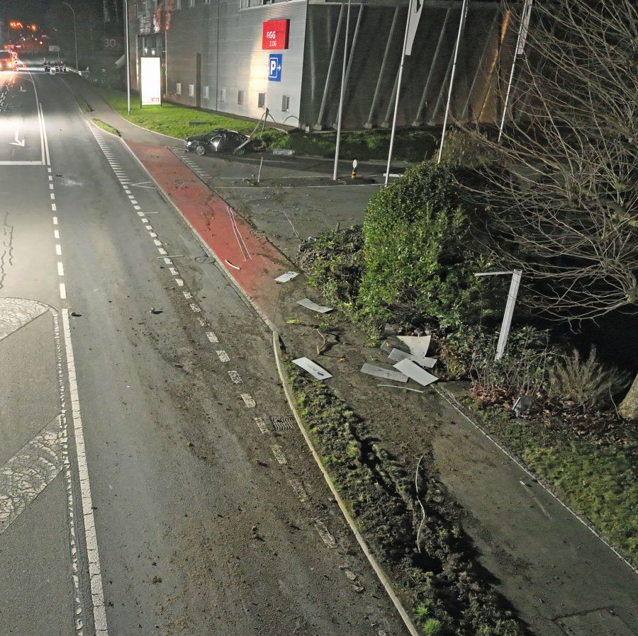 Beim Unfall entstand Sachschaden.