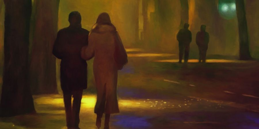 Das Werk «Night walk III» von Silvia Gertsch ist in der Ausstellung «Hinter Glas» im Winkelriedhaus zu sehen.