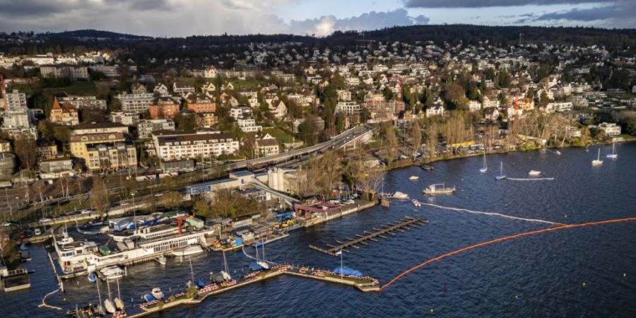 Der Hafen Tiefenbrunnen soll zu einer «Marina» werden. Vor wenigen Wochen ist dort ein Teil der Betonmole versunken. (Archivbild)