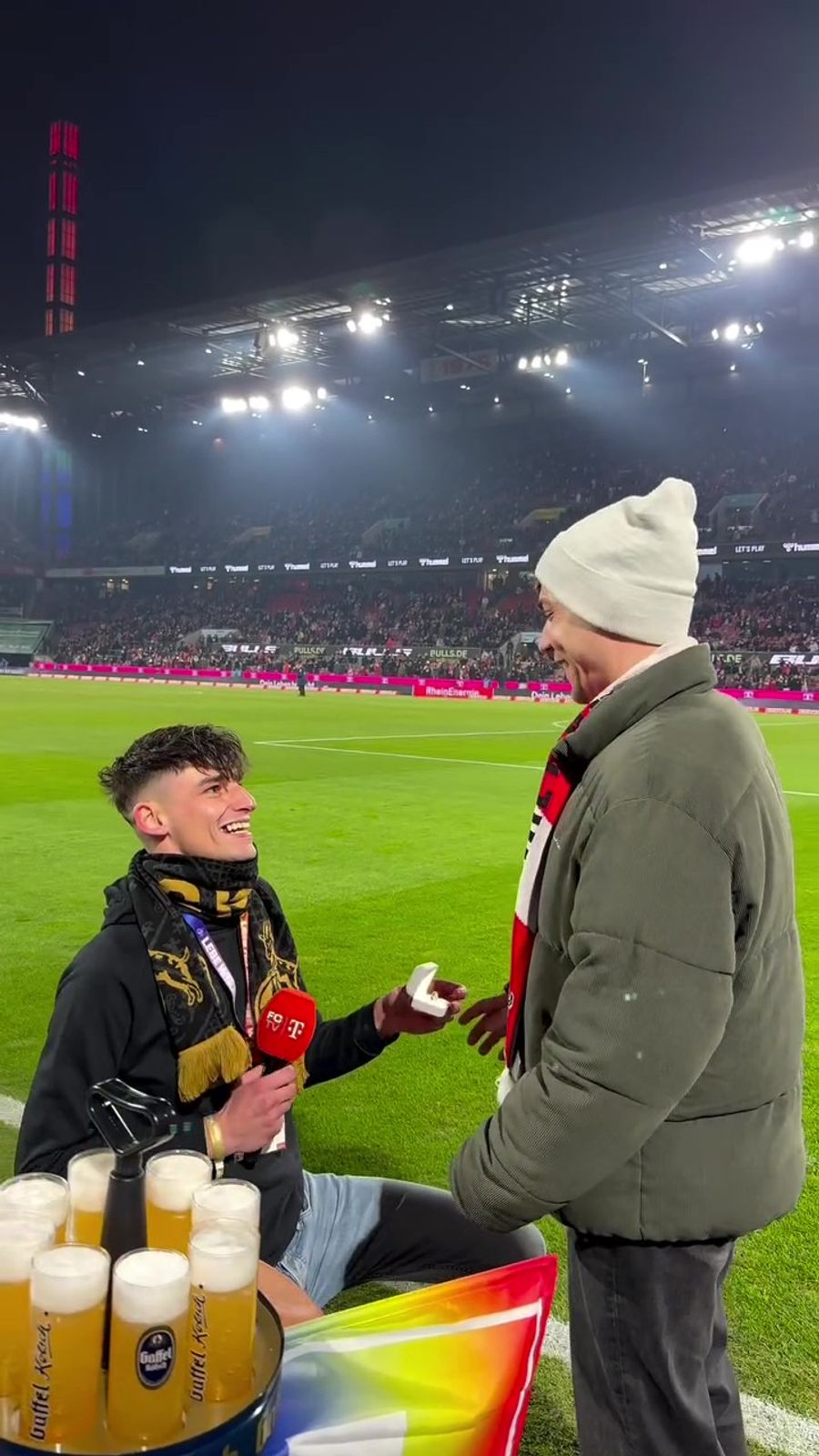 Vor tausenden Zuschauerinnen und Zuschauern wandte er sich an seinen Partner Moritz.