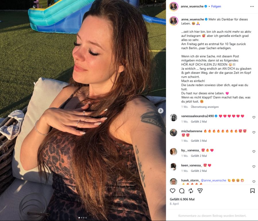 Reality-TV- und OnlyFans-Star Anne Wünsche wandert nach Mallorca aus.
