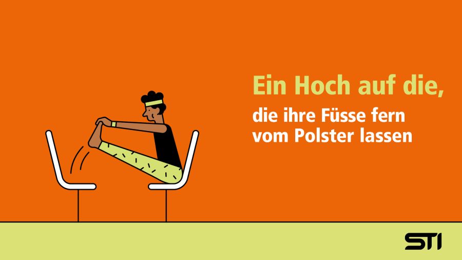 Füsse auf den Sitz ist ein grosses No-Go.