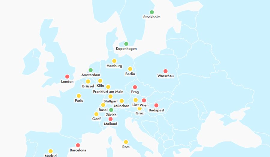 Der europäische Schlaf-Index 2026 zeigt: In Zürich schläft es sich am besten.