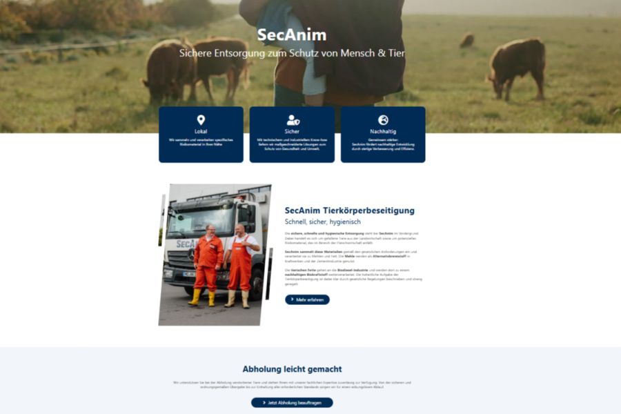 Anschliessend wird der Kadaver zu der Entsorgungsfirma SecAnim in Mecklenburg-Vorpommern gebracht.