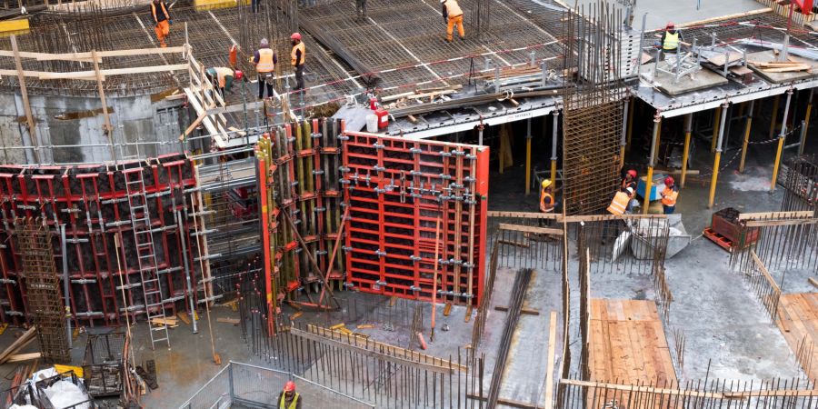 Baustelle Bauarbeiter Ortsplanung