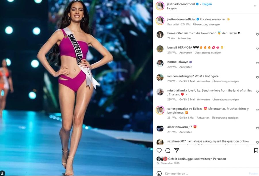 Jastina Doreen Riederer wurde 2018 zur Miss Schweiz gekrönt.