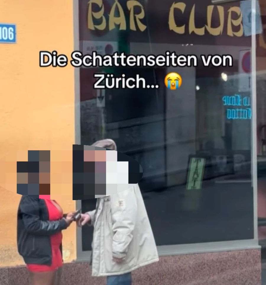 «Szene isch Züri» zeigt im neusten Video einen älteren Mann und eine junge Frau – nicht wie hier – unverpixelt.