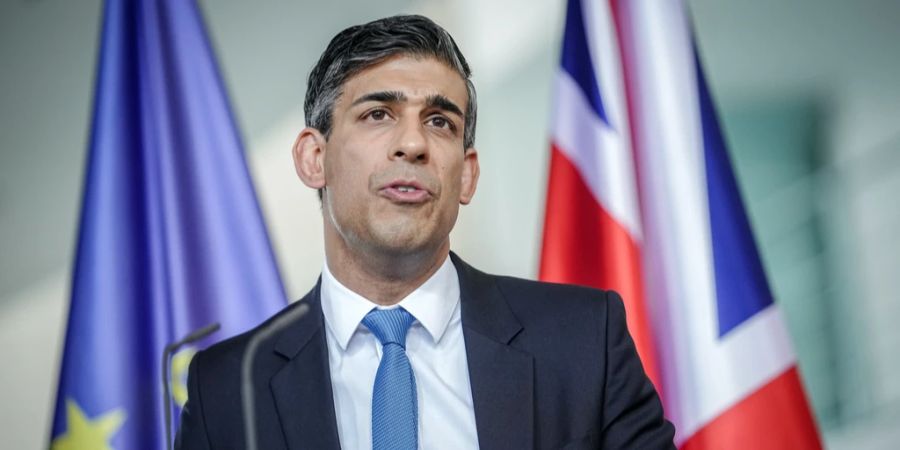 Bild von Rishi Sunak in Berlin im Bundeskanzleramt