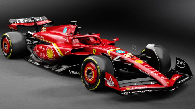 Das HP-Logo soll künftig prominent auf dem Ferrari SF-24 platziert sein. HP Ferrari