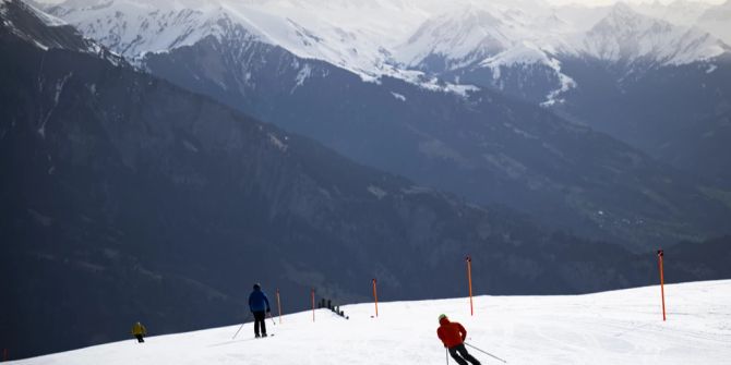 Skigebiet in der Schweiz