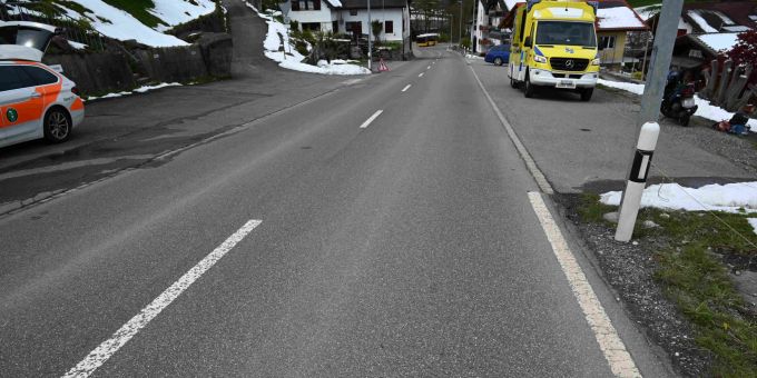 Unfallstelle Flumserberg. Selbstunfall Flumserberg