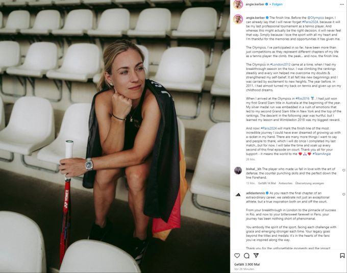Angelique Kerber kündigt den Rücktritt nach Olympia 2024 an. Angelique Kerber Olympia 2024