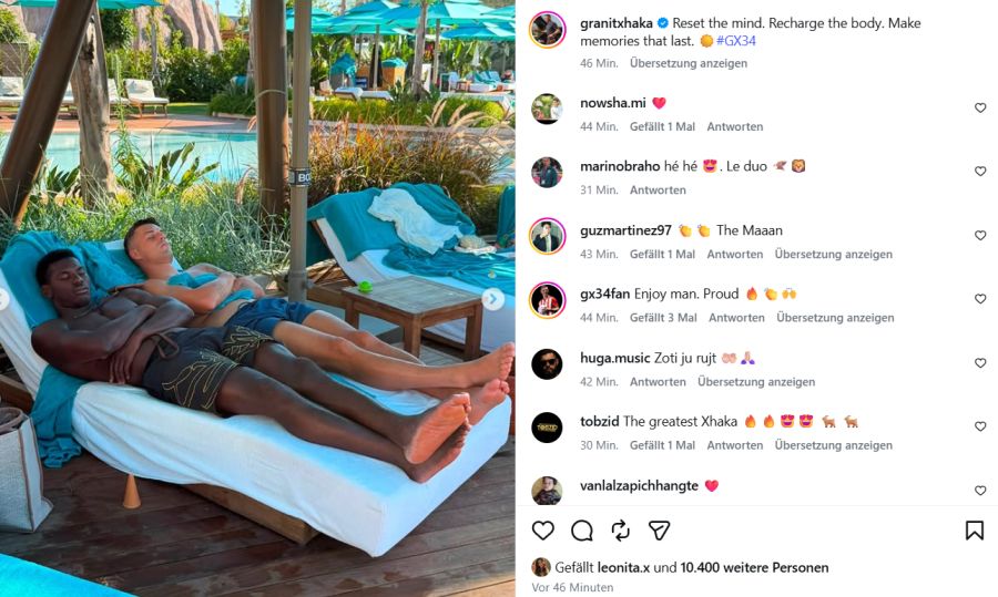 Ebenfalls mit dabei in den Ferien: Breel Embolo.