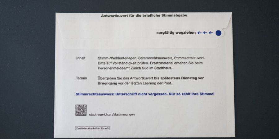 In Zürich finden die Gesamterneuerungswahlen am 4. April statt. Die Wahlvorschläge müssen im Januar eingereicht werden. (Symbolbild)