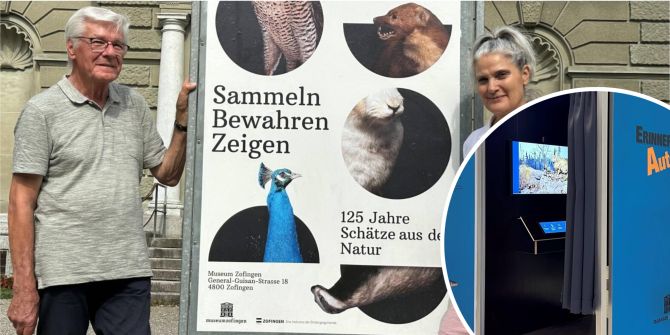 Kurator Willy Hartmann und Museumsleiterin Heidi Pechlaner Gut.