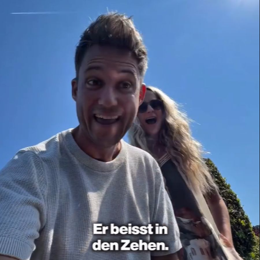 Das Comedy-Paar «Saturday and Sunday», bestehend aus Kilian und Loredana, wurde von einem Fisch in den Zeh gebissen.