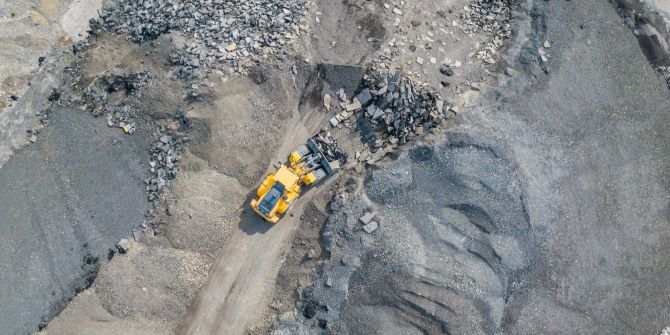 Steinbruch Baumaschine Sand Abbau