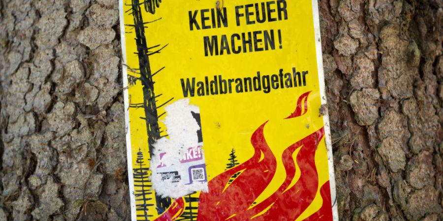 Die örtlichen Gewitter mit Regengüssen konnten der anhaltenden Trockenheit erst wenig entgegensetzen. Die Waldbrandgefahr im Kanton Bern bleibt auf der Stufe vier von fünf. (Symbolbild)