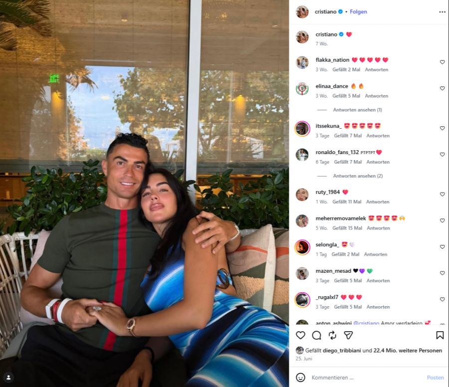 Cristiano Ronaldo und Georgina Rodriguez haben geheiratet.